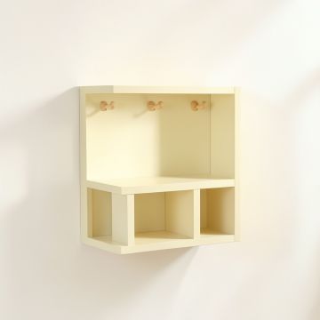 Willow Crossing Wall-Mounted Entryway Organizer Shelf - Cream (synthetic illustration; no displayed measurements)