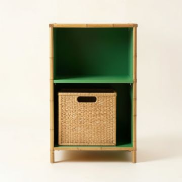 Flint Branch Freestanding Pull-Out Hamper Cabinet - Green (synthetic illustration; no displayed measurements)