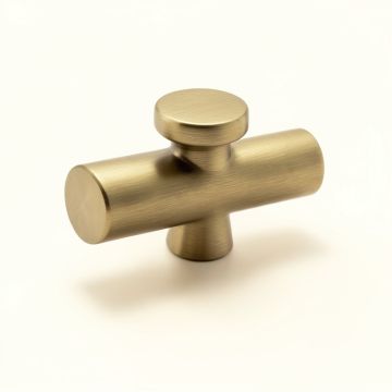 Texture Solid Satin Brass 6 5/16 '' Center To Center Bar Pull (synthetic illustration; no displayed measurements)