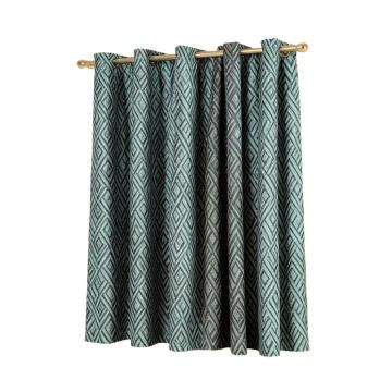 Almaguer Geometric Semi-Sheer Grommet Single Curtain Panel