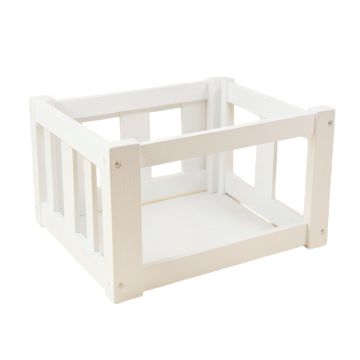 Maple Branch Empty Furniture-Style Pet Crate - White