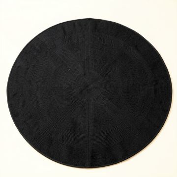 Moss Crest Round Area Rug - Black (synthetic illustration; no displayed measurements)