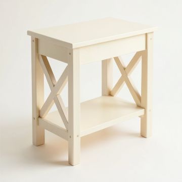 Spruce Edge Side Table - Cream (synthetic illustration; no displayed measurements)