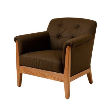 Bouwhuis 21.65 '' Wide Tufted Linen Armchair