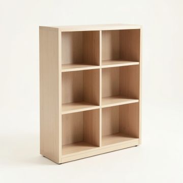 Brook Canyon Freestanding Bookcase - Beige (synthetic illustration; no displayed measurements)