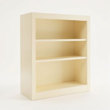 Glen Crest Freestanding Bookcase - Cream (synthetic illustration; no displayed measurements)