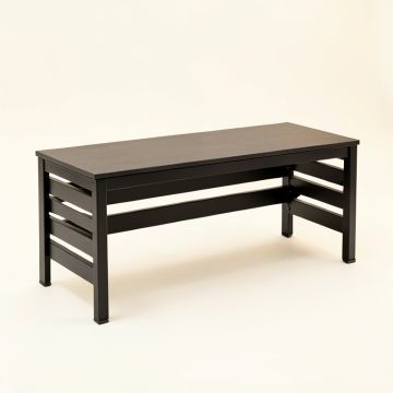 Field Crest Narrow Outdoor Storage Bench - Black (synthetic illustration; no displayed measurements)