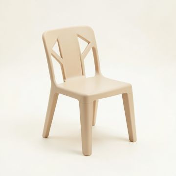 Elm Bend Small Chair - Beige (synthetic illustration; no displayed measurements)