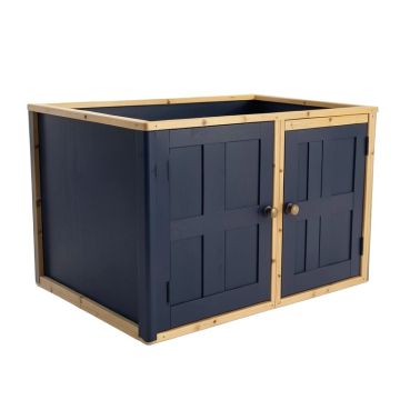 Rowan Edge Empty Furniture-Style Litter Enclosure - Navy