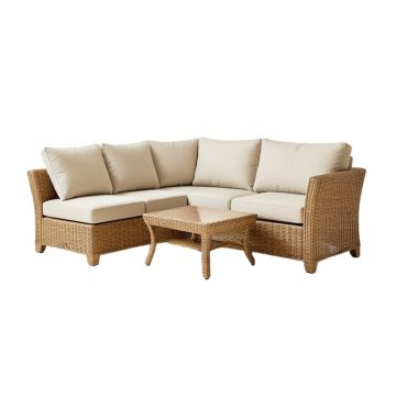Kari 4 Piece Rattan Sofa Seating Group With Cushions