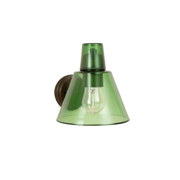 Brook Bluff Wall Sconce Mounted On A Plain Wall - Green