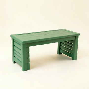 Heath Dale Narrow Outdoor Storage Bench - Green (synthetic illustration; no displayed measurements)