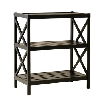 Dune Bend Empty Seed-Starting Shelving Unit Without Lights - Black