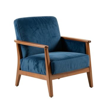 Birch Branch Upholstered Armchair - Blue