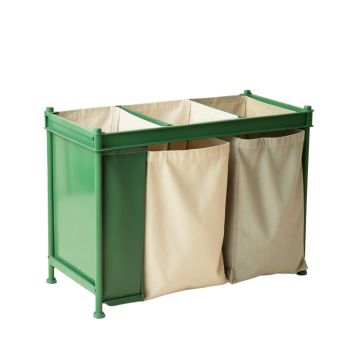 Laurel Brook Laundry Sorting Station With Plain Removable Bags - Green