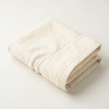 Stone Bend Bath Towel - Cream (synthetic illustration; no displayed measurements)
