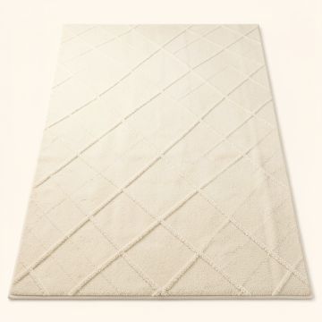 Linden Crest Rectangular Area Rug - Cream (synthetic illustration; no displayed measurements)