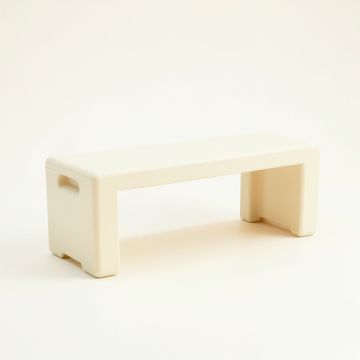 Cliff Crossing Narrow Outdoor Storage Bench - Ivory (synthetic illustration; no displayed measurements)