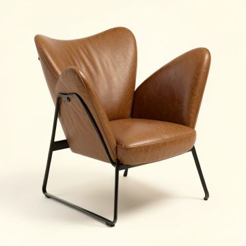 Cobham 28 '' Wide Cowhide Butterfly Chair (synthetic illustration; no displayed measurements)