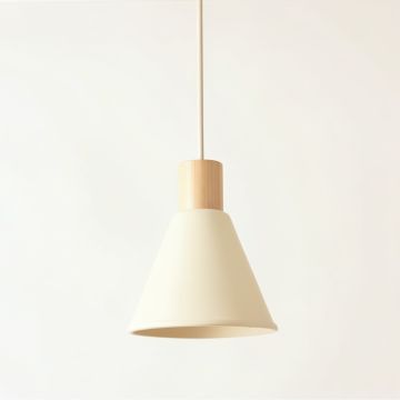 Dawn Dale Pendant Light Suspended From One Plain Cable - Cream (synthetic illustration; no displayed measurements)