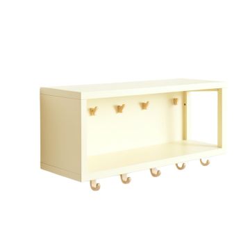 Heath Edge Wall-Mounted Entryway Organizer Shelf - Ivory