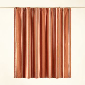 Glen Crossing Shower Curtain Hanging Flat From A Plain Rod - Terracotta (synthetic illustration; no displayed measurements)