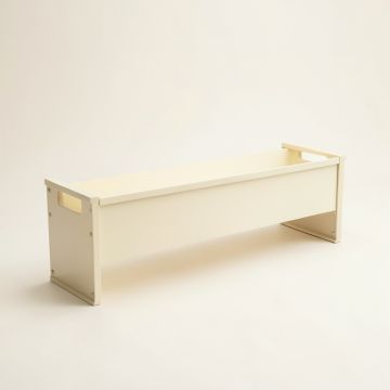 Aspen Brook Narrow Outdoor Storage Bench - Ivory (synthetic illustration; no displayed measurements)