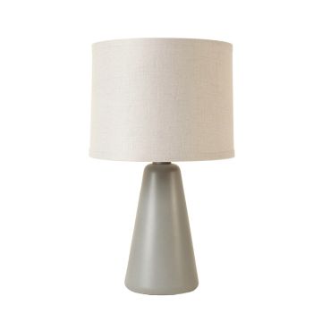 Cove Brook Table Lamp With A Plain Fabric Shade - Gray