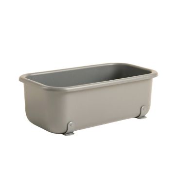 Moss Bend Empty Railing Planter With Integral Brackets - Gray
