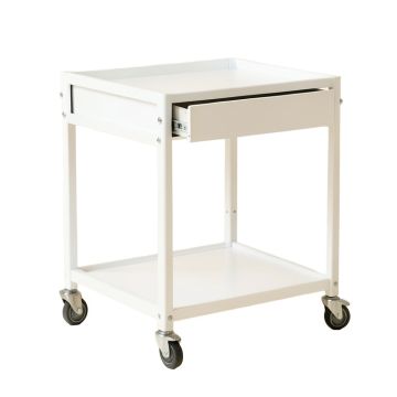 Willow Bend Empty Rolling Workshop Cart - White