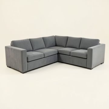 Prestia 112 '' Wide Velvet Reversible Modular Corner Sectional (synthetic illustration; no displayed measurements)