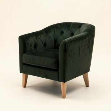 Gayton 27.8 '' Wide Tufted Velvet Side Chair (synthetic illustration; no displayed measurements)