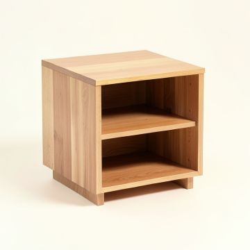 Seo Solid Wood End Table With Storage (synthetic illustration; no displayed measurements)