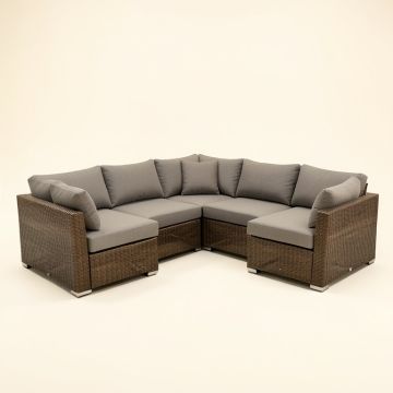 Obannon 4 Piece Patio Sectional Seating Group With Cushions (synthetic illustration; no displayed measurements)