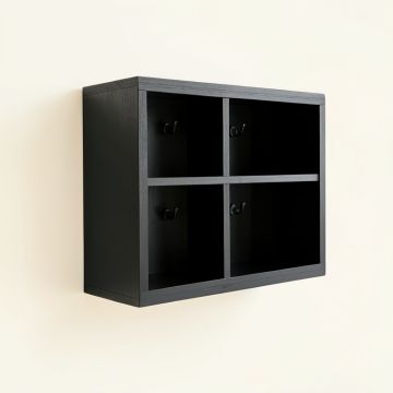 Brook Crest Wall-Mounted Entryway Organizer Shelf - Black (synthetic illustration; no displayed measurements)