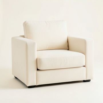 Glen Canyon Upholstered Armchair - Ivory (synthetic illustration; no displayed measurements)