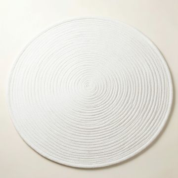 Birch Bluff Round Area Rug - White (synthetic illustration; no displayed measurements)