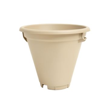 River Bend Empty Railing Planter With Integral Brackets - Beige