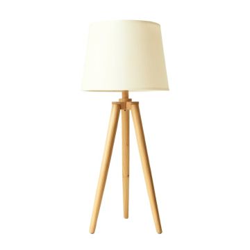 Ridge Branch Floor Lamp With A Plain Fabric Shade - Cream
