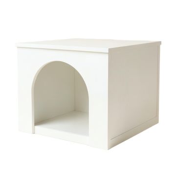 Dawn Bridge Empty Furniture-Style Litter Enclosure - White