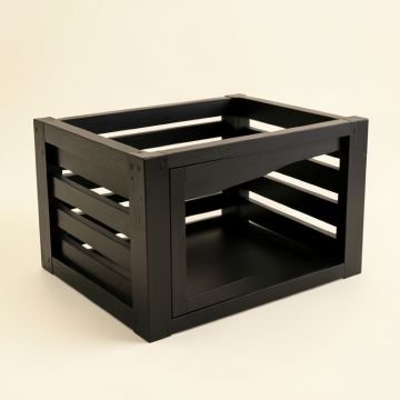 Glen Field Empty Furniture-Style Pet Crate - Black (synthetic illustration; no displayed measurements)