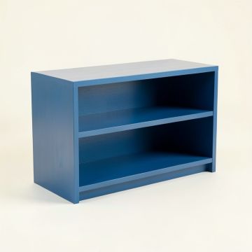 Field Bridge Low Bookcase - Blue (synthetic illustration; no displayed measurements)