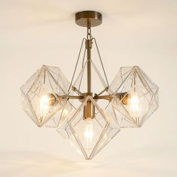 Hermã­Nia 6 - Light Unique / Statement Geometric Chandelier (synthetic illustration; no displayed measurements)