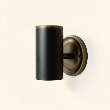 Donavan 1 - Light Black/Antique Brass Armed Sconce (synthetic illustration; no displayed measurements)