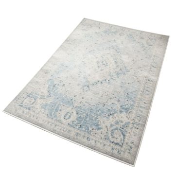 Arianna Oriental Blue/Light Gray Area Rug