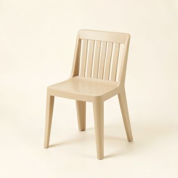 Stone Arc Small Chair - Beige (synthetic illustration; no displayed measurements)
