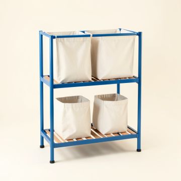 Pine Bend Laundry Sorting Station With Plain Removable Bags - Blue (synthetic illustration; no displayed measurements)