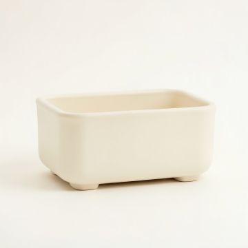 Reed Bluff Empty Railing Planter With Integral Brackets - Cream (synthetic illustration; no displayed measurements)