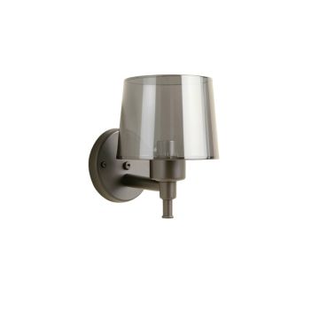 Ridge Crest Wall Sconce Mounted On A Plain Wall - Gray