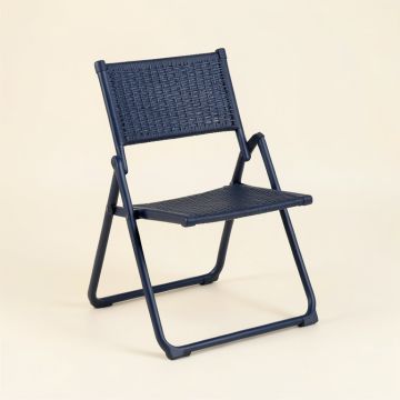 Maple Canyon Folding Outdoor Chair - Navy (synthetic illustration; no displayed measurements)